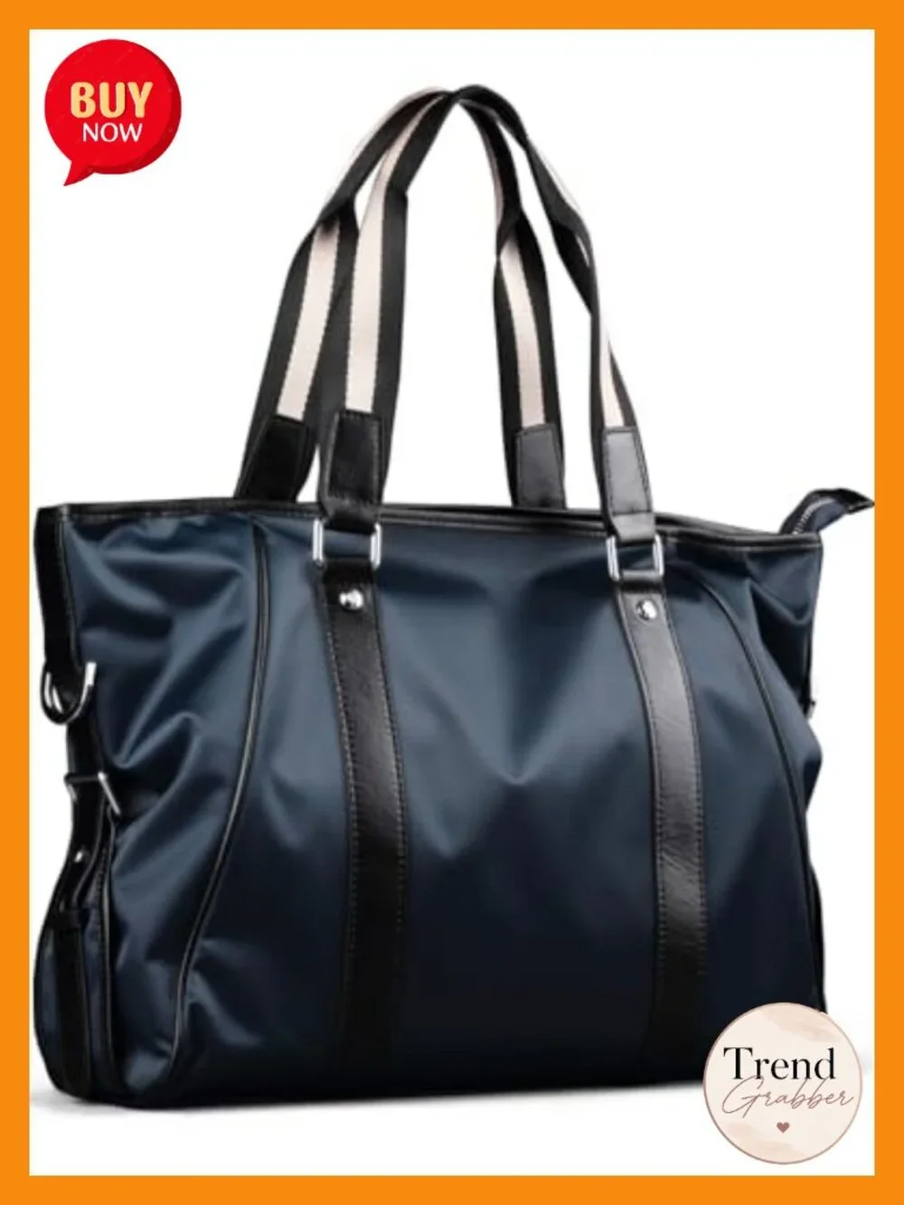 Men's Briefcase Crossbody Computer Bag Nylon Cowhide Design Business Travel